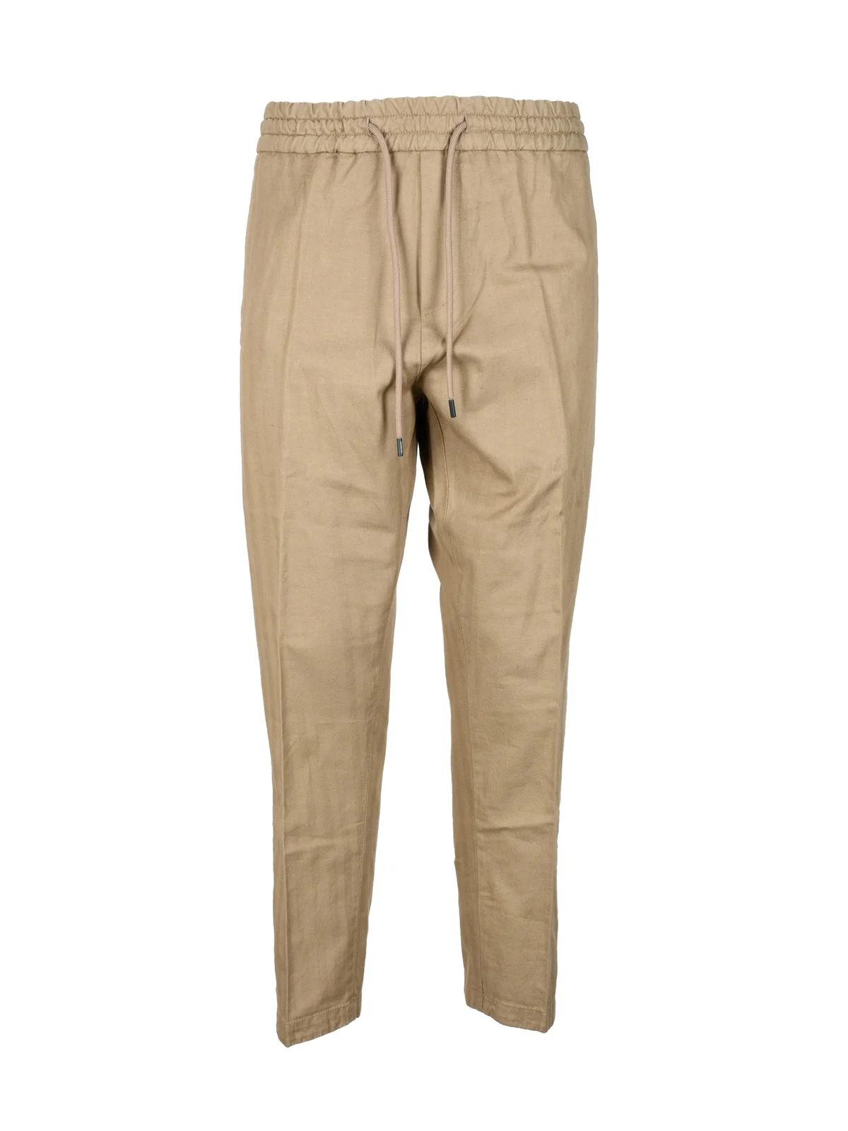 Pantaloni Cotone Lino Stretch - Marrone