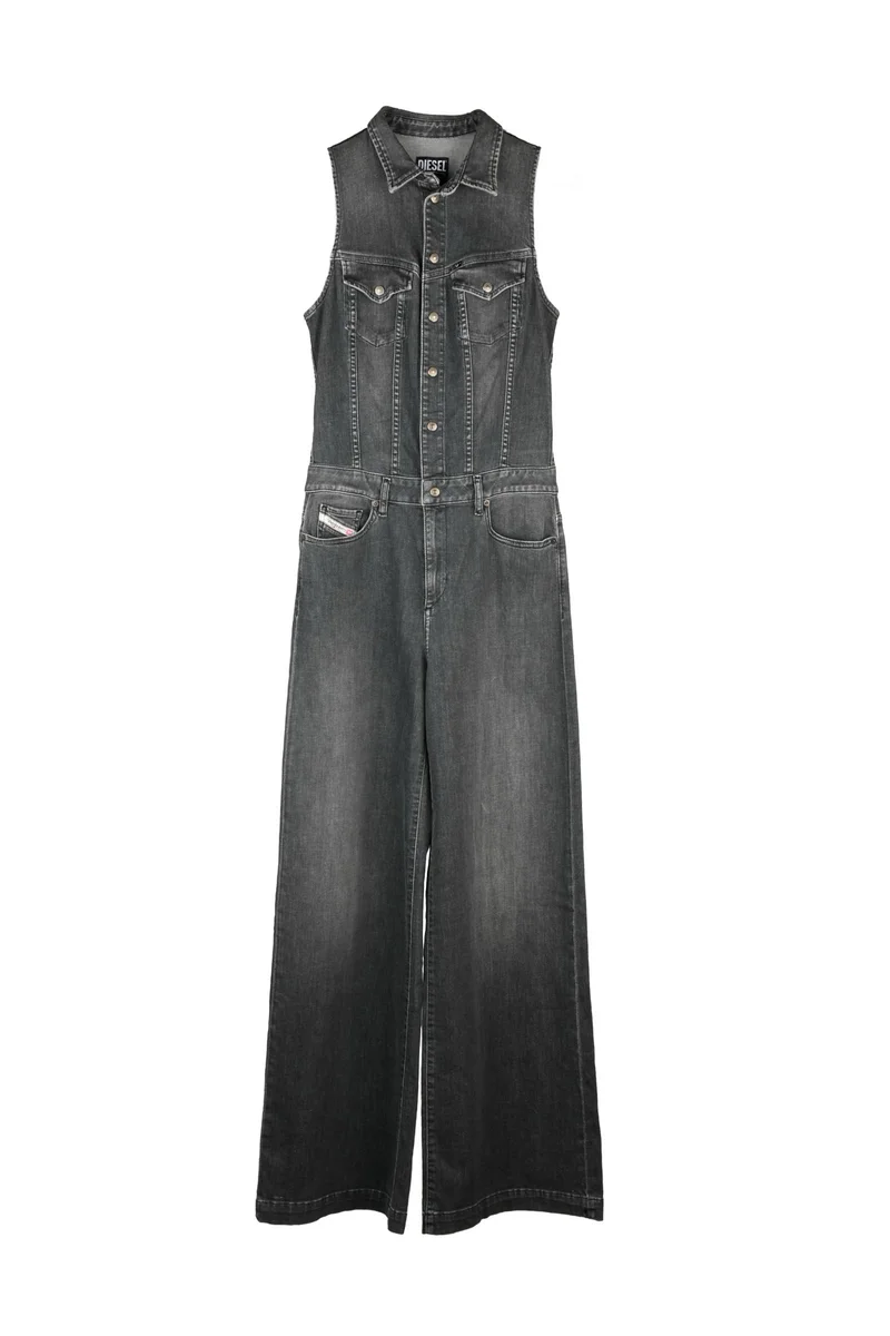 Tuta Intera Denim Aderente - Grigio