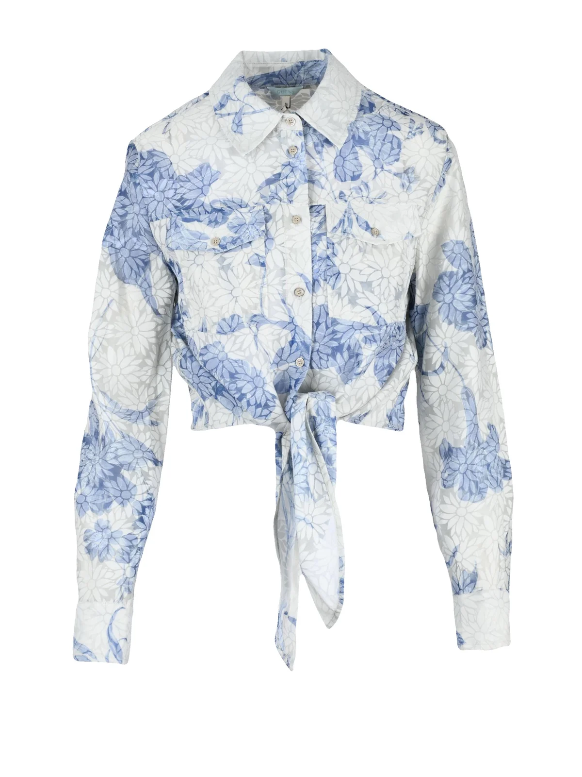 Camicia Poliestere Viscosa - Grey/Blue